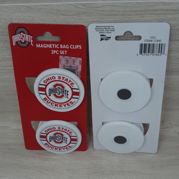 Ohio State Magnetic Bag Clips 2 PC Set Ohio State Buckeyes Lot of 2 - Picture 3 of 4